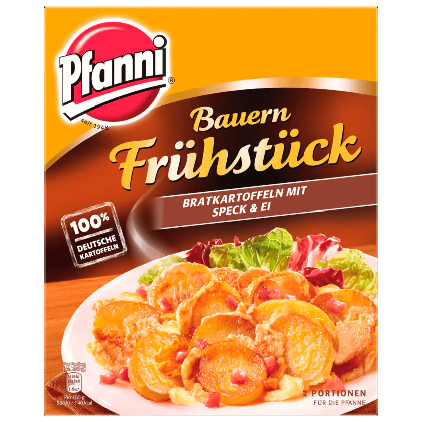 Pfanni Bauernfrühstück Bratkartoffeln mit Speck und Ei 400g