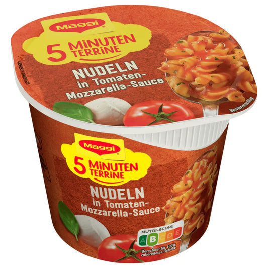 Maggi 5 Minuten Terrine Nudeln in Tomaten-Mozzarella Sauce 55g