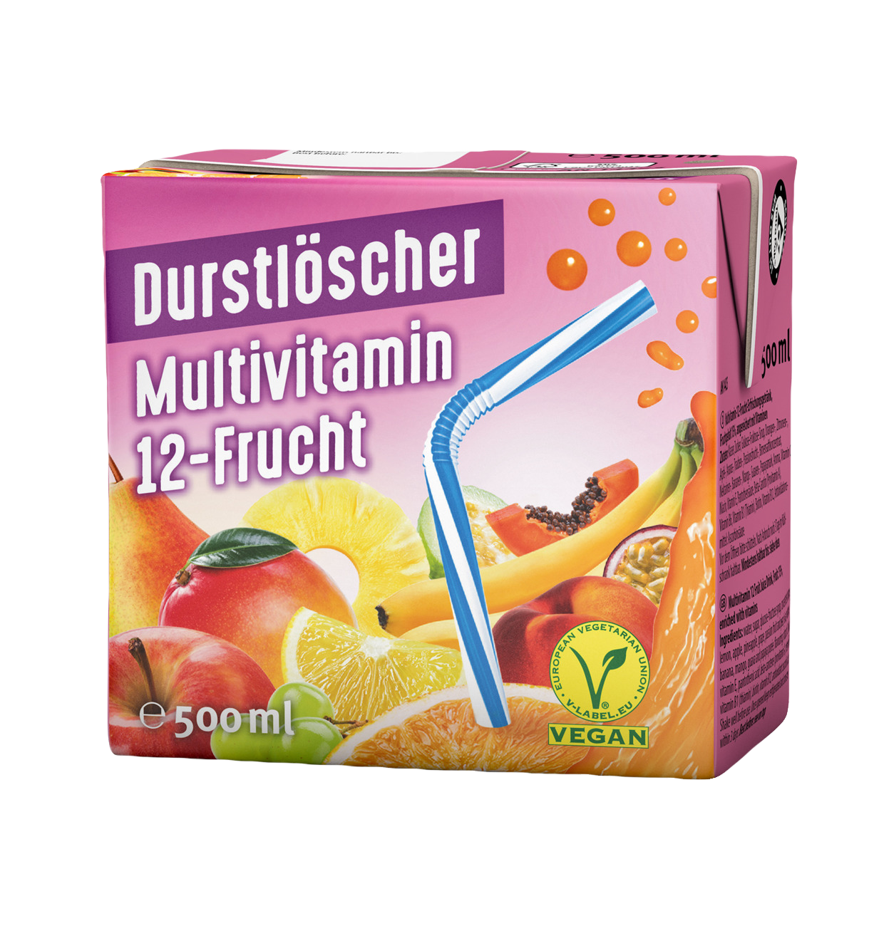 Durstlöscher Multivitamin Geschmack 15 % Fruchtgehalt  500 ml