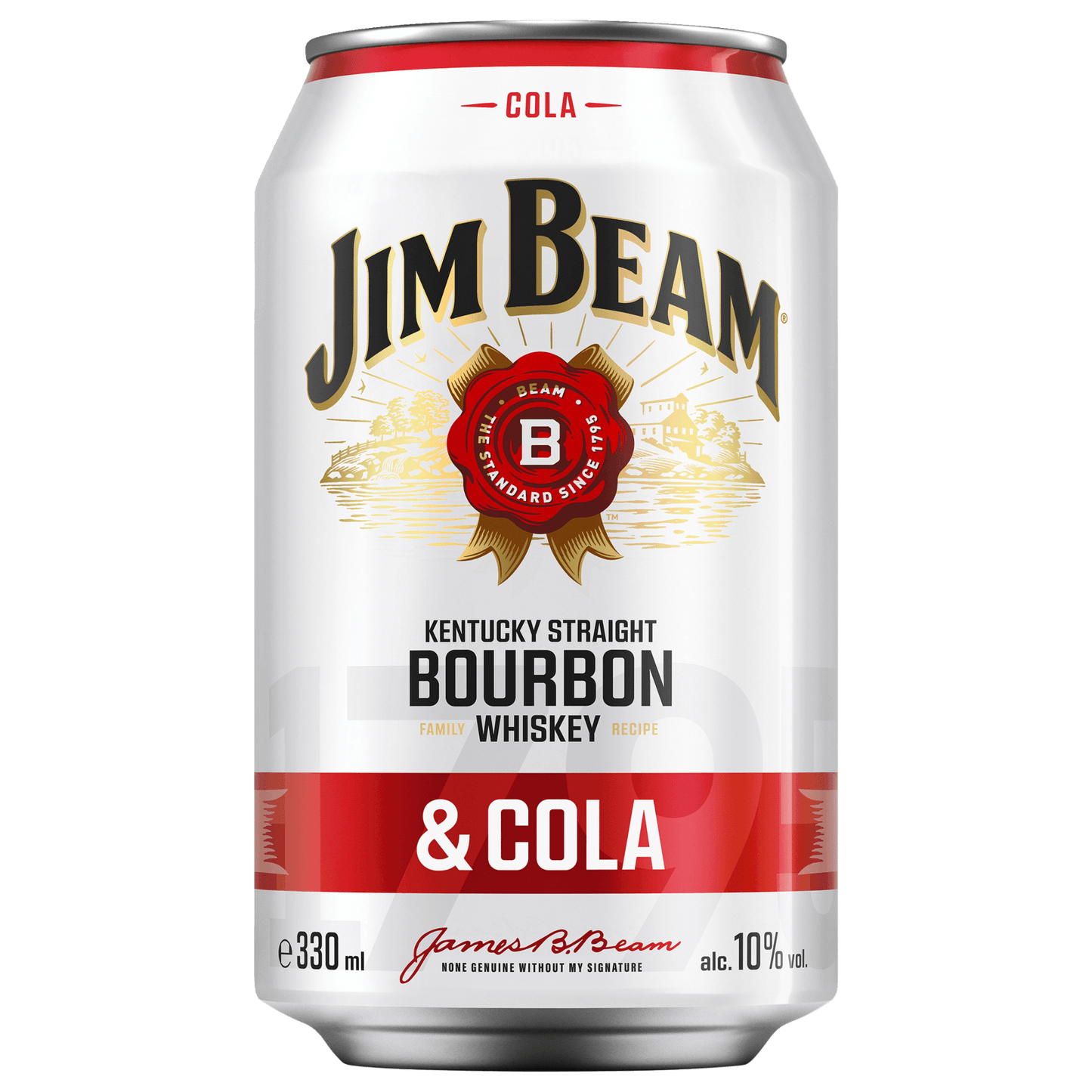 Jim Beam Bourbon Whiskey + Cola 10% Vol. - 0,33 l Dose EINWEG