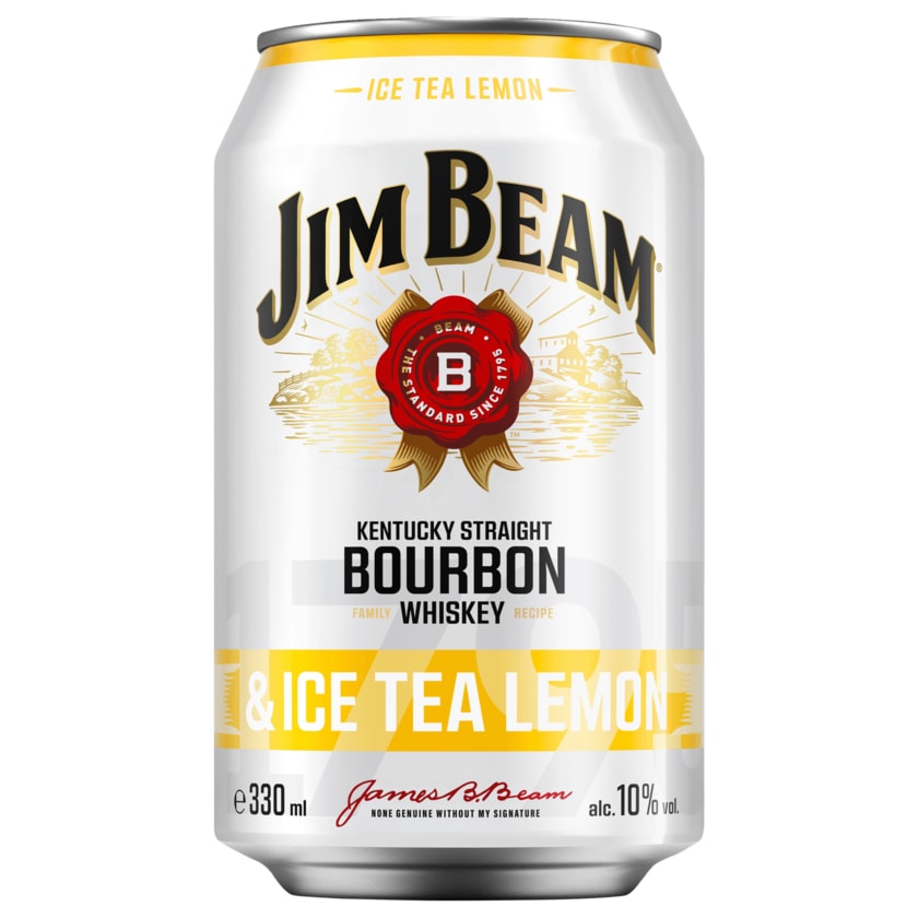 Jim Beam White & Black Ice Tea Lemon 10% Vol. - 0,33 l Dose EINWEG